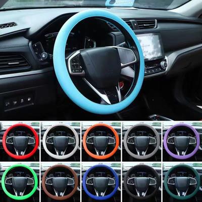 Husă universală din silicon pentru volan, elastică, rezistentă la apă, cu decorație de protecție a mașinii cu textura moale
