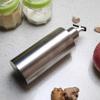 New No-Drip Stainless Steel Oil Bottle Cylindrical Heat Resistant Vinegar Spray Oil Sprayer Press Type Condiment Jar Kitchen