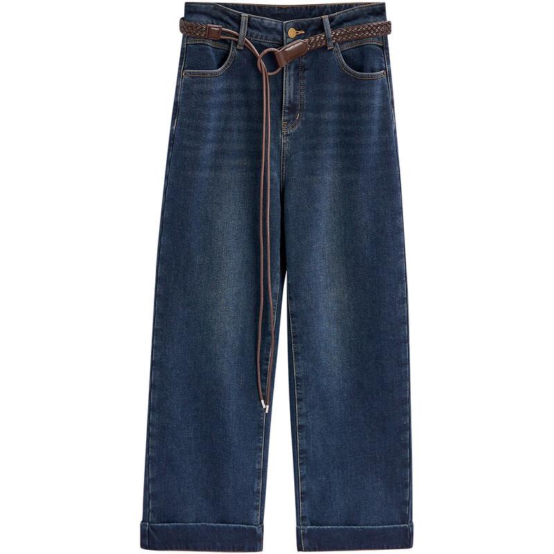 IEF Women's 2025 Winter Wide-Leg Denim Trousers