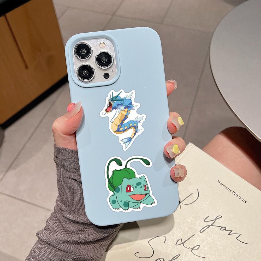 50 Pokemon Cartoon Character Stickers for Kids' DIY, Diary, and Desk Decor
