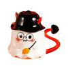 Halloween Coffee Mug Ghost Wearing Hat Shape Ceramic Cup Dishwasher Safe Festive Mug Seasonal Decoration Gift