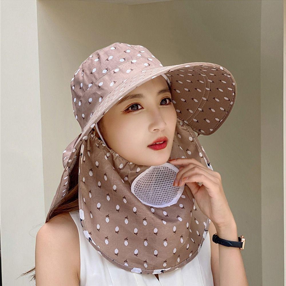 Protecție solară cu bor larg pentru față și gât, protecție solară de vară, pentru agrement, pentru femei