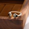 New Creative Sweet Fashion Cute 925 Sterling Silver Jewelry Personality Cat Claw Female Exquisite Opening Rings   R174