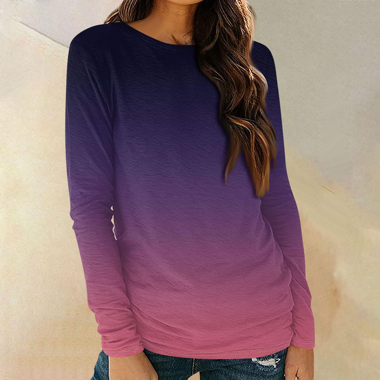 Женские рубашки с длинным рукавом и круглым вырезом — фото 9