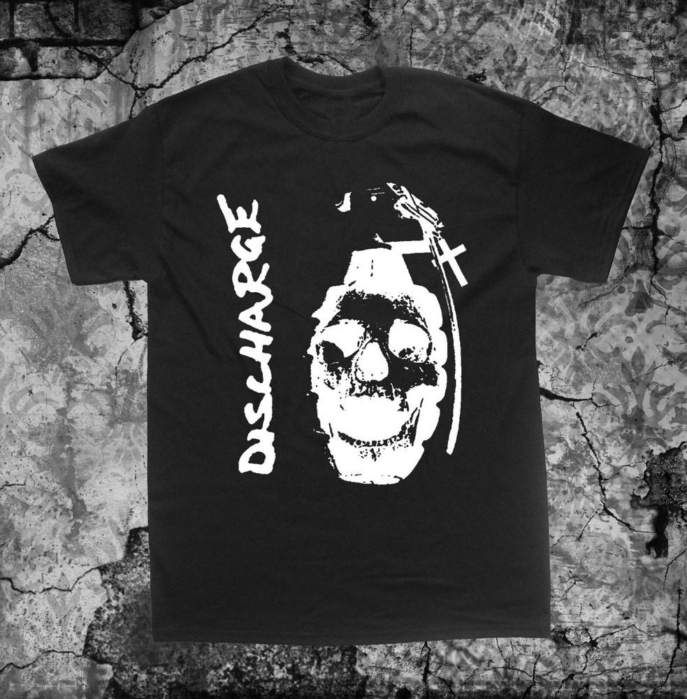 Rare Discharge Men Black All Size Unisex T-Shirt XXXL
