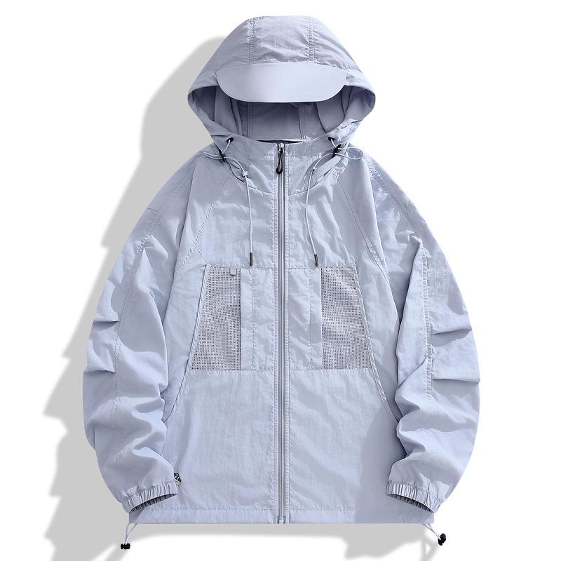 Unisex UV Protection Hooded Fishing Jacket - Summer Antibacterial Loose Fit Plus Size