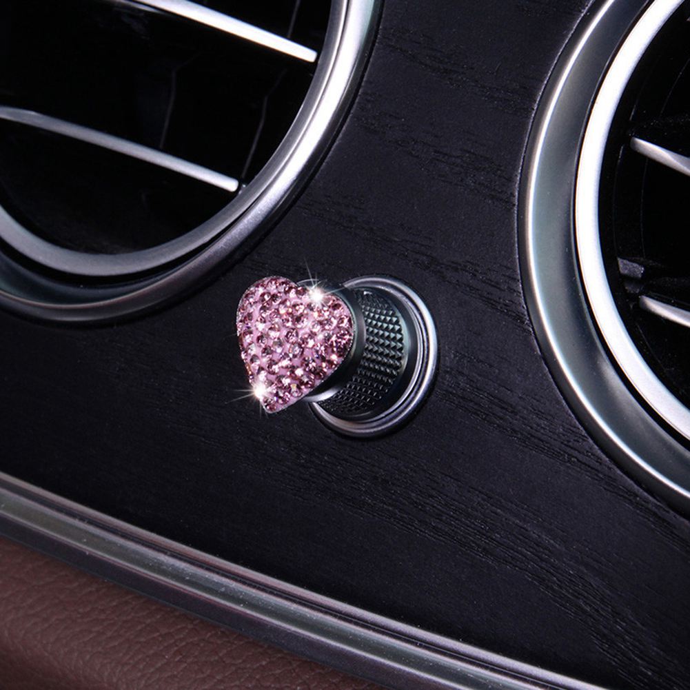 Styling Car Stickers Bling Bling Emblem Decals Auto Decoration Automobile Interior Accessories Sticker Heart Shaped