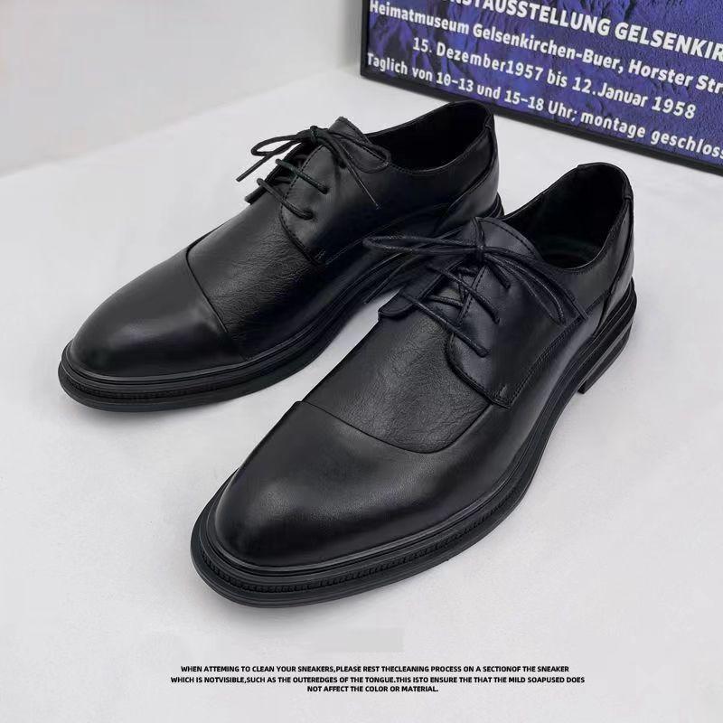 Men's leather shoes work light British bright leather heightening dress casual suit leather shoes men