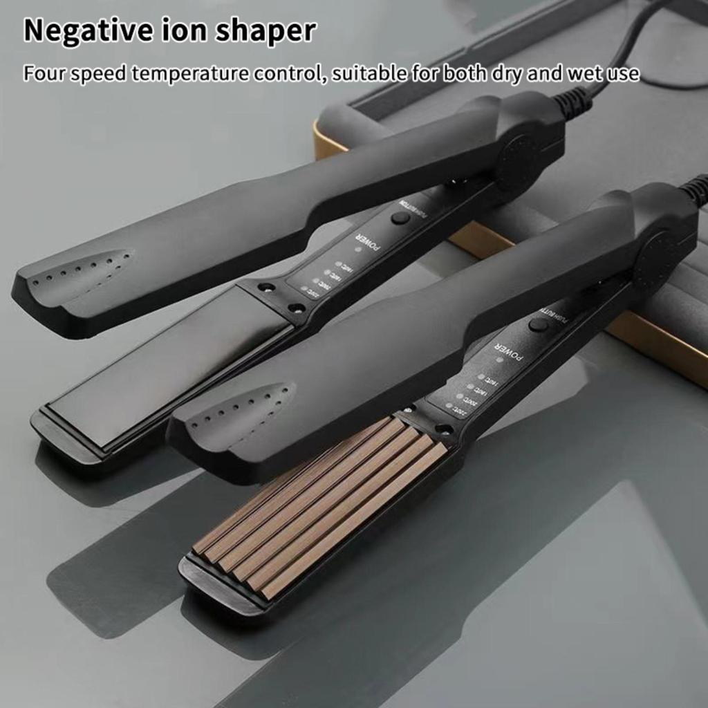 Ceramic Hair Straightening Irons Dual Use Professional With 30S Fast Warm Up For All Hair Types