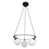 Ceiling Lamp Black Classic Glass Ball Shades White 15-362 Ankor