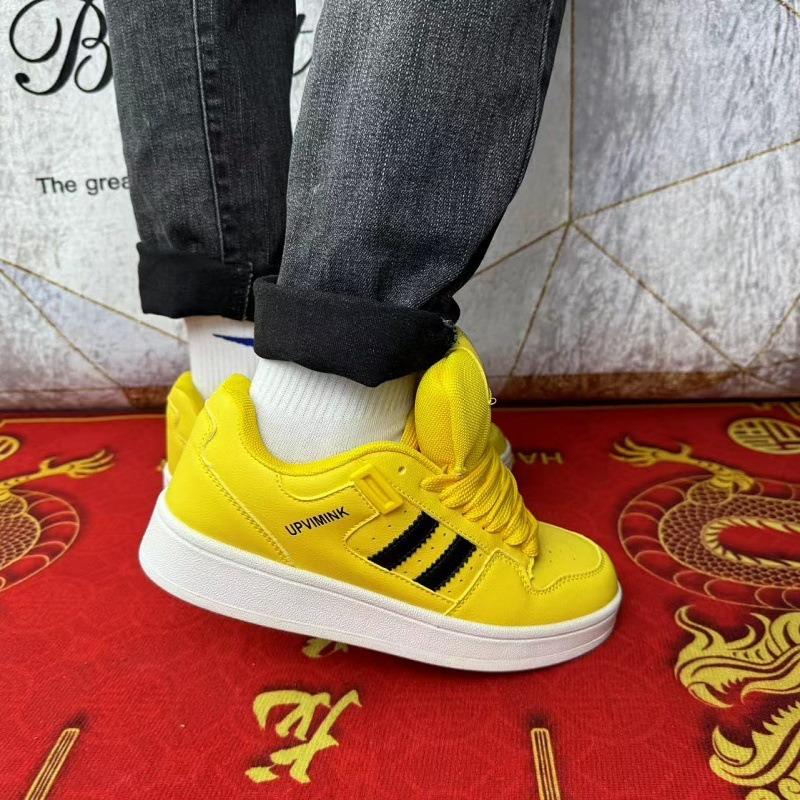 Rubber sole friction with rubbing sound niche new men's skateboard shoes thick shoes bread shoes versatile breathable board shoes