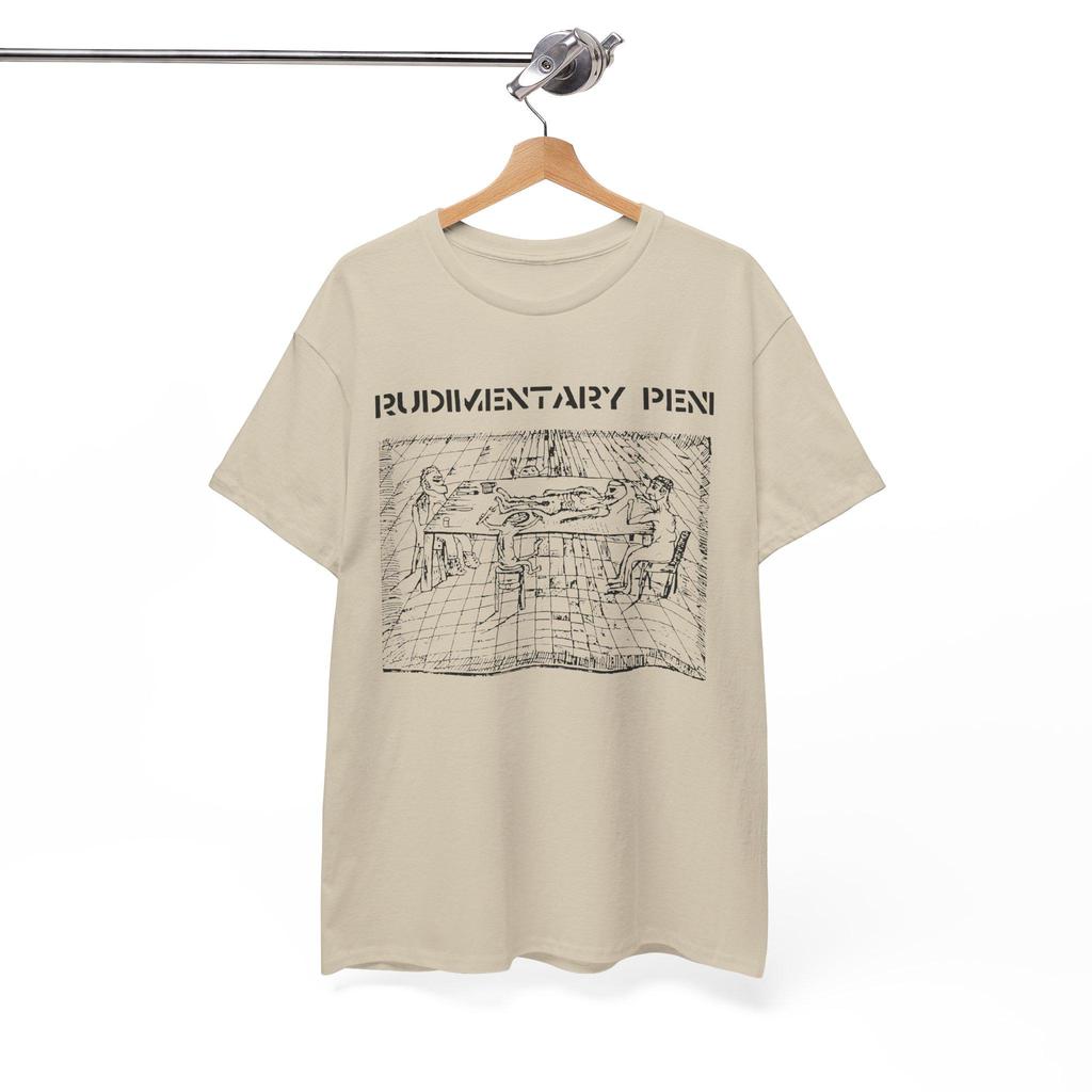 Rudimentary Peni T-Shirt, Nick Blinko "The Dinner" Art, Anarcho Punk Tee