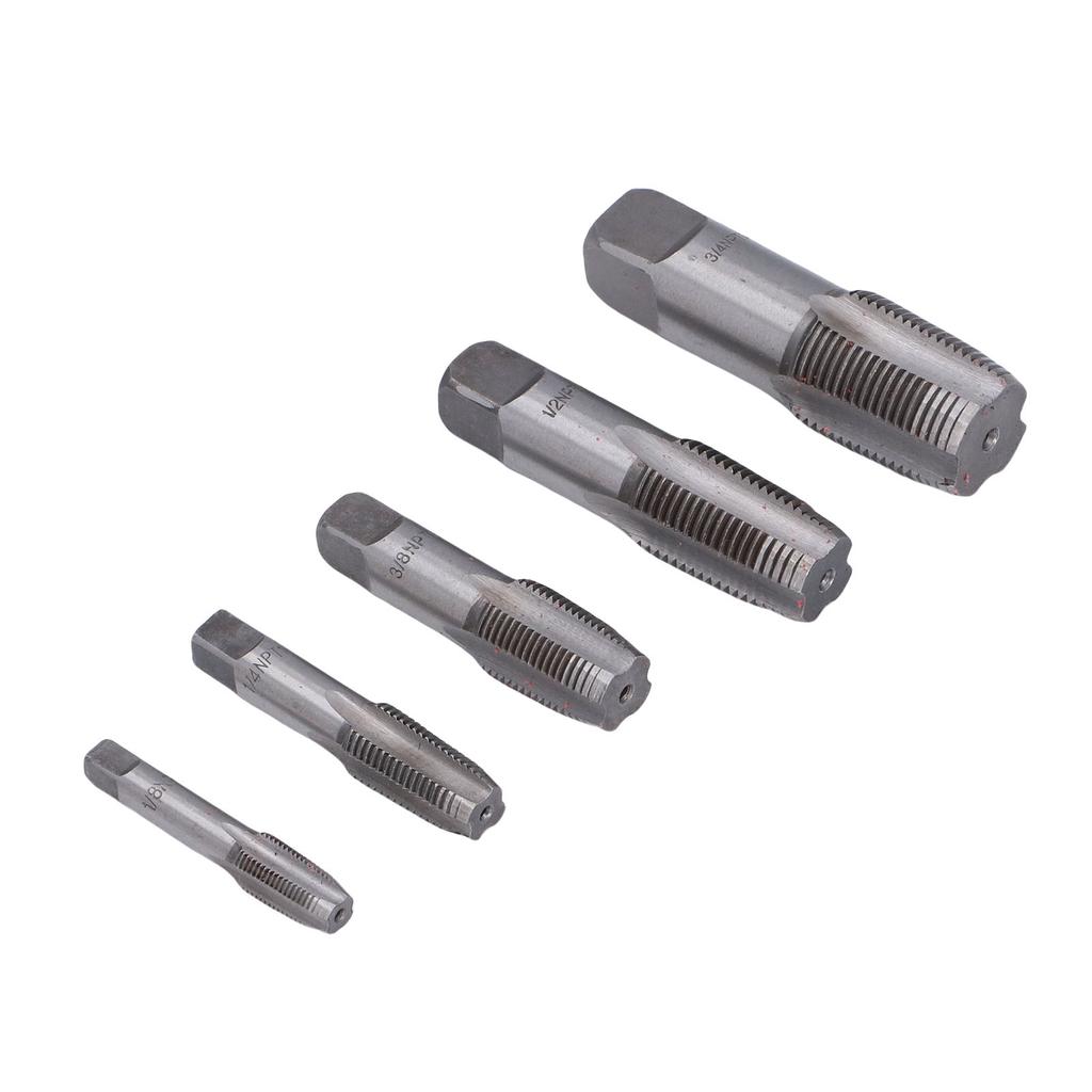 5 Pcs NPT Pipe Tap Set Accuracy Plumbing Thread Tap Repair Tools for Plumbers Mechanics DIYers Carbon Steel