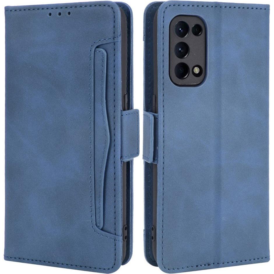 Flip Case for Oppo Reno 5 5G, Card Slot, Blue