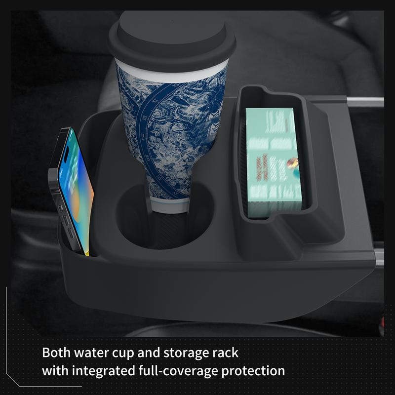 Smabee for Tesla Model Y Standard RWD 2025 2026 Water Cup Holder ert Car Cup Box Shock-Absorbing Tray Silicone Organizer