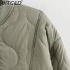 BITCED Women's Autumn/Winter Fashion Casual Plus Size Oversized Stand Collar Leopard Print Cotton Coat Jacket