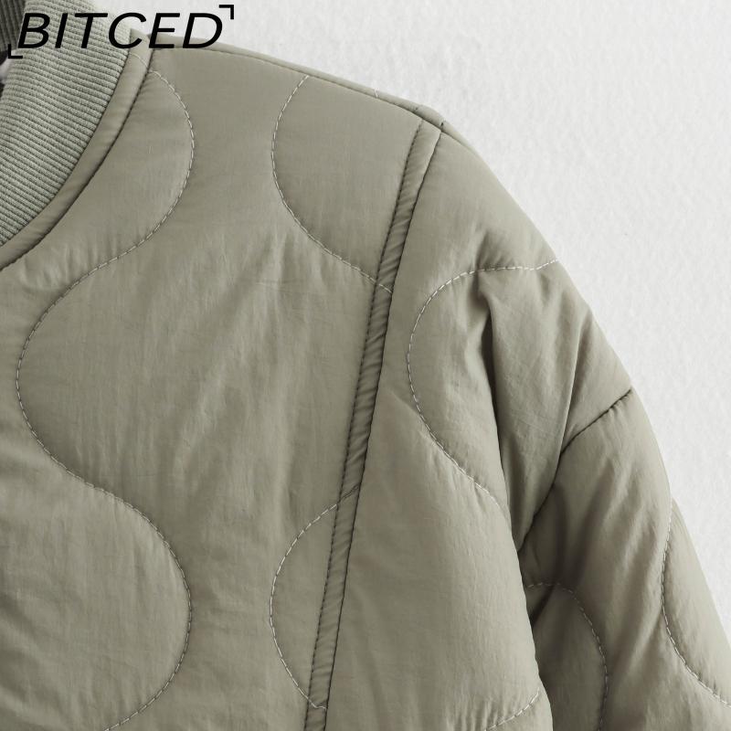 BITCED Women's Autumn/Winter Fashion Casual Plus Size Oversized Stand Collar Leopard Print Cotton Coat Jacket