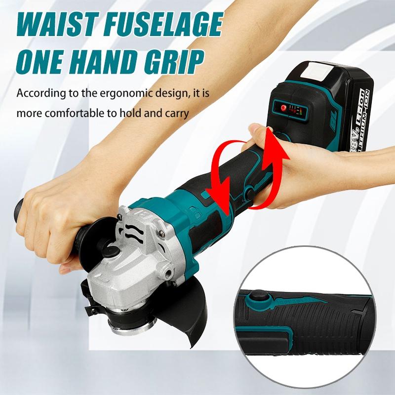 388VF 125mm 800n.m Cordless Grinder Grinding Machine for 18V Battery