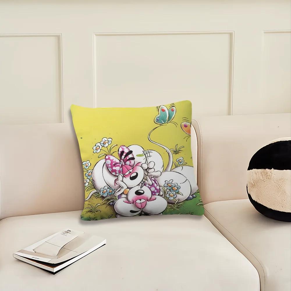 Cartoon D-Diddl Rat Decoration Room Home Sofa Living Office Car Nordic Simplicity Pillow Cover