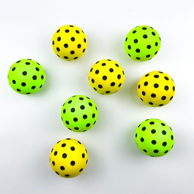 3Pcs Noise Reducing Soft Pickleballs Quiet Foam Pickleballs Practice Bounce Ball for Indoor and Outdoor Practice
