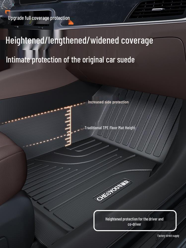 Full Coverage TPE Car Floor Mats for A4L, Magotan, Q5L, Passat, Camry, Accord, A6, and Tiguan L