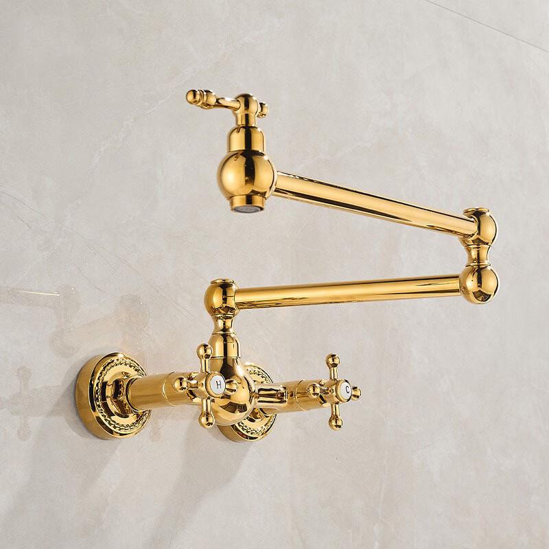 

Складной выдвижной смеситель для раковины TLXT, цвет античное золото