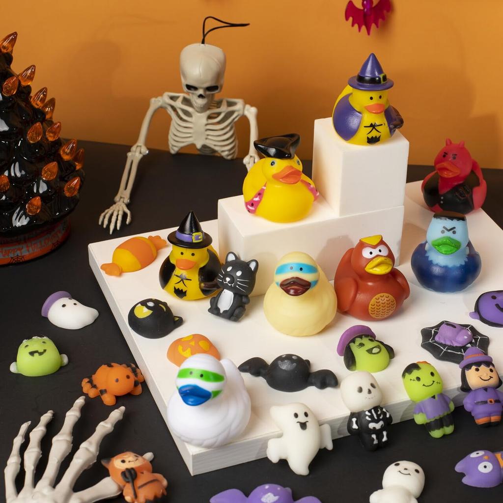 Joyfy 31 Pcs Halloween Advent Calendar Halloween Rubber Duck Advent Calendar for Halloween Countdown Calendar