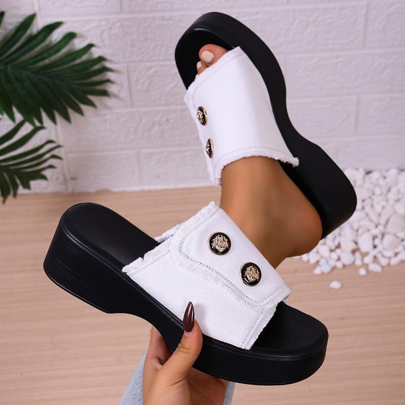 Новый стиль Нескользящая Однопалая Толстоподошвенная Женская Обувь и Шлепанцы 36