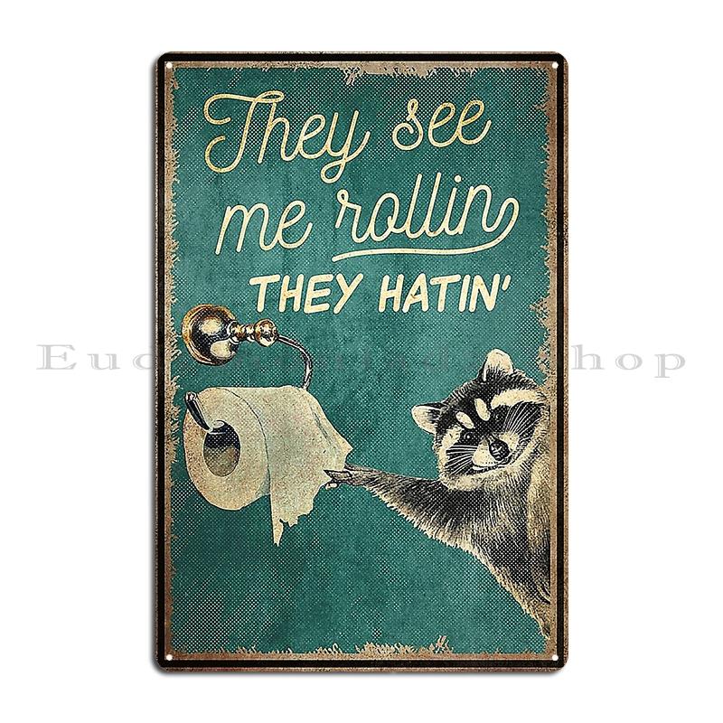Your Butt Napkins My Lord Raccoon Toilet Paper Metal Metal Sign Wall Plaque Retro Cinema Funny Your Butt Napkins Tin Sign Poster