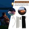 Foldable Lamp Post Pole Aluminum Alloy Hanging Light Pole Ground/Desktop Mount Height Adjustable for Camping Fishing Picnic BBQ