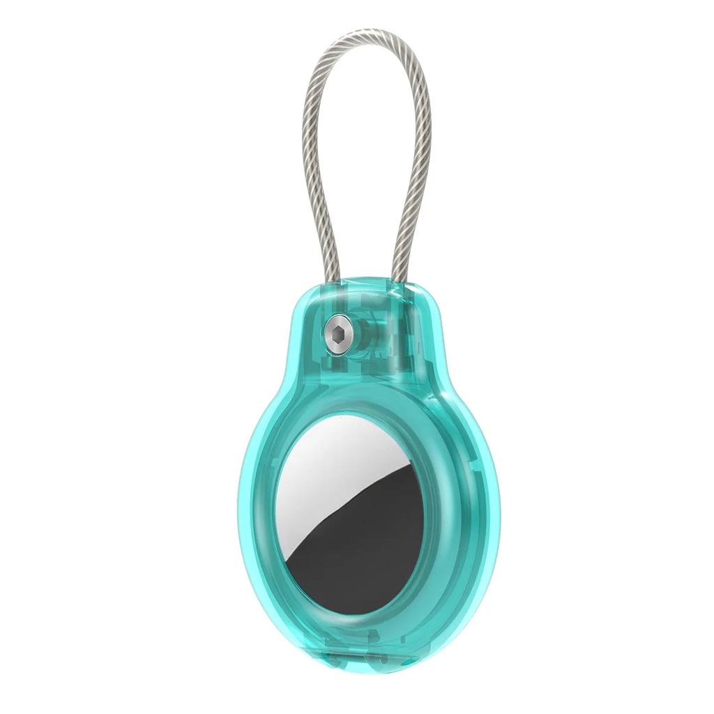 New Compatible with Apple AirTag Secure Holder with Cable Air Tag Lock Case Keychain Key Ring Key Chain Luggage tag for Keys