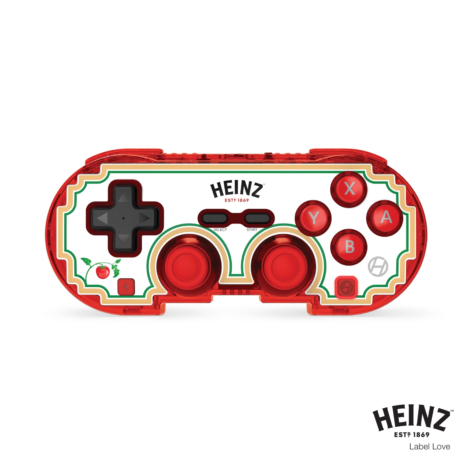 

Hyperkin Pixel Art Heinz Bluetooth Wireless Game Controller Retro Limited Edition Turbo Function Compatible with Nintendo Switch and iOS (Label Love)