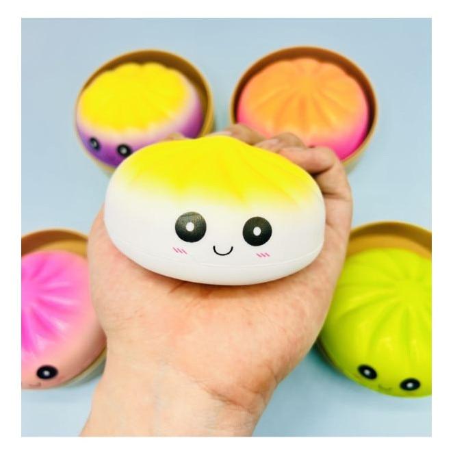 Stress Relief Bao Toy Bicolor Bamboo Box Kawaii Model 2 Colors Random colors