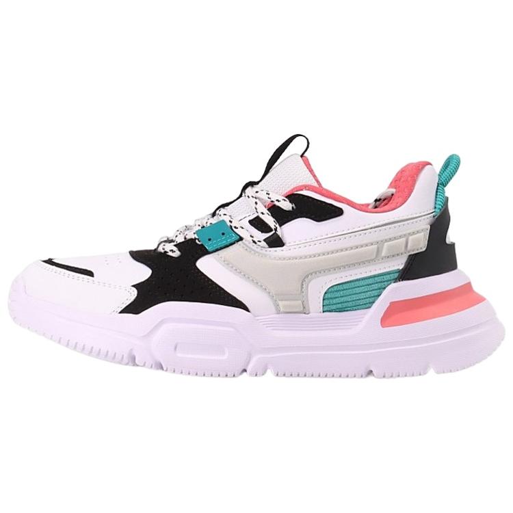 

New LiNing Mickey Co branded Model Waterproof And Warm Low Top Running Shoes Women s White Blue Pink AGCQ216-2 38