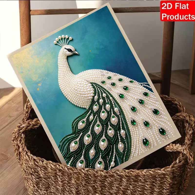 Pearl Art Painting Home Wall Decor Peacock Gemstone Painting Picture Crafts Adult/Beginner Gift Creative Home Decor Unframed DIY Art