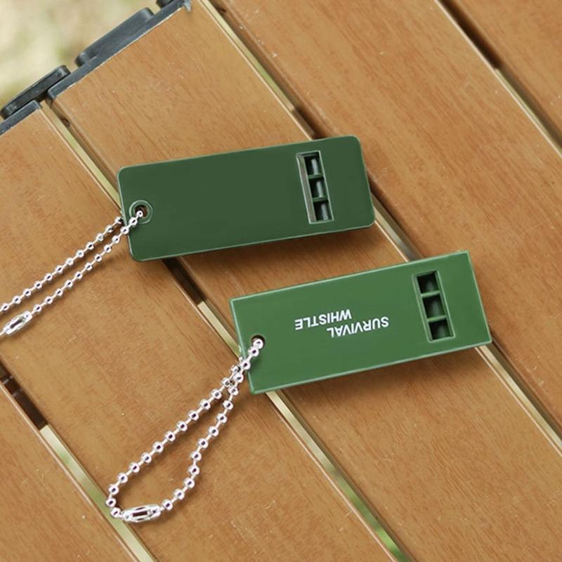 High Decibel Survival Whistle Outdoor 3-Frequency Emergency Whistles Keychain