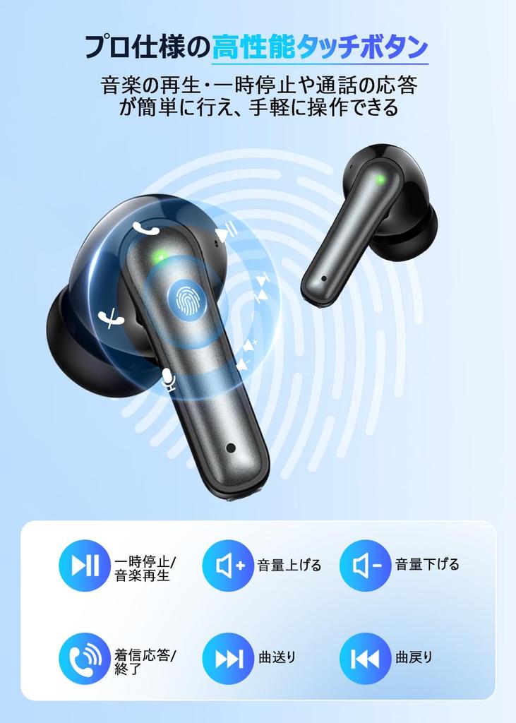 Foxotin Bluetooth Wireless Earbuds for Professional LED Fast Comfortable Up To 48 Hours of Deep Automatic Pairing [New 2025, Model] Display, Type-C