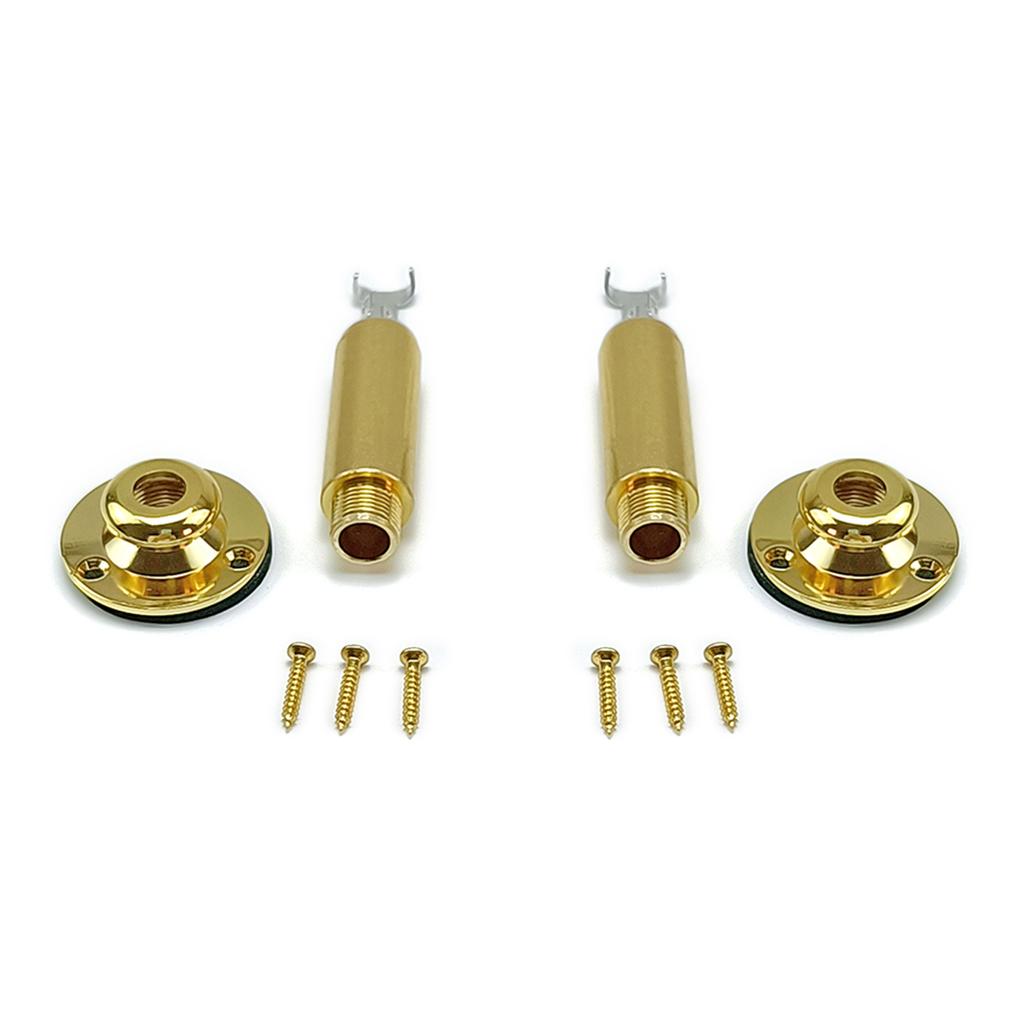 2Pcs Acoustic Electric Guitar Mono Endpin Socket Plug 6.35mm Guitar Strap Button Plug Socket End Pin Output Socket