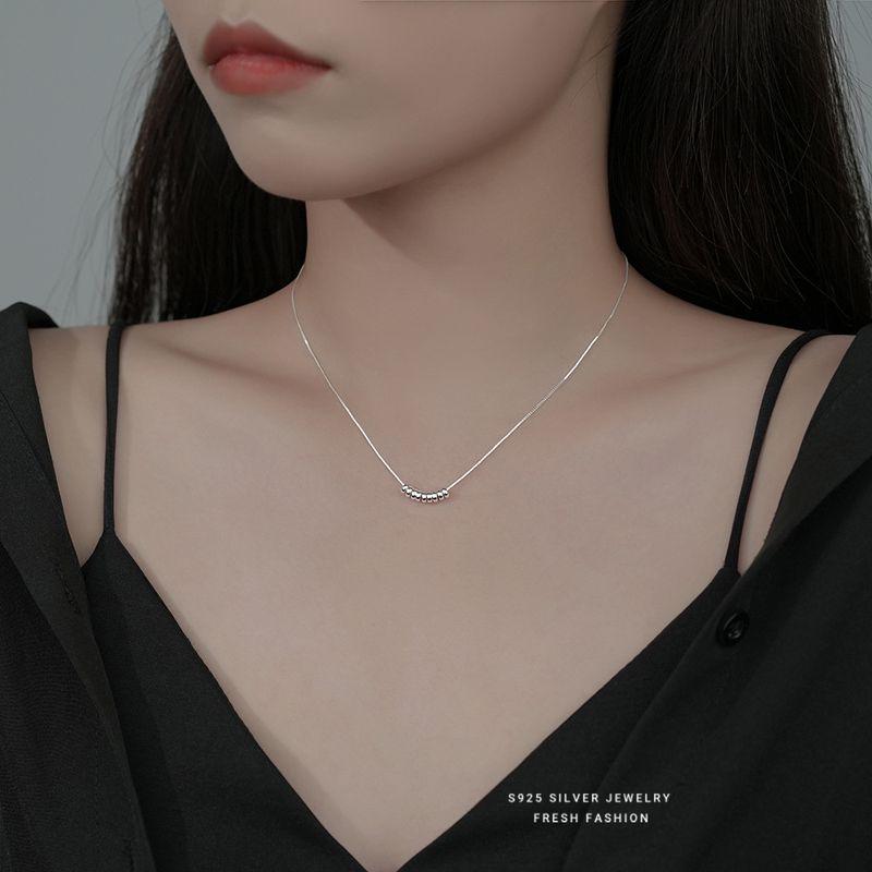 

Lucky Beads Necklace Clavicle Chain for Women Silver Ornament 2025 New Arrival Sterling Silver Light Luxury Minority Everyday Joker Transfer beads([With certificate-support Review]])
