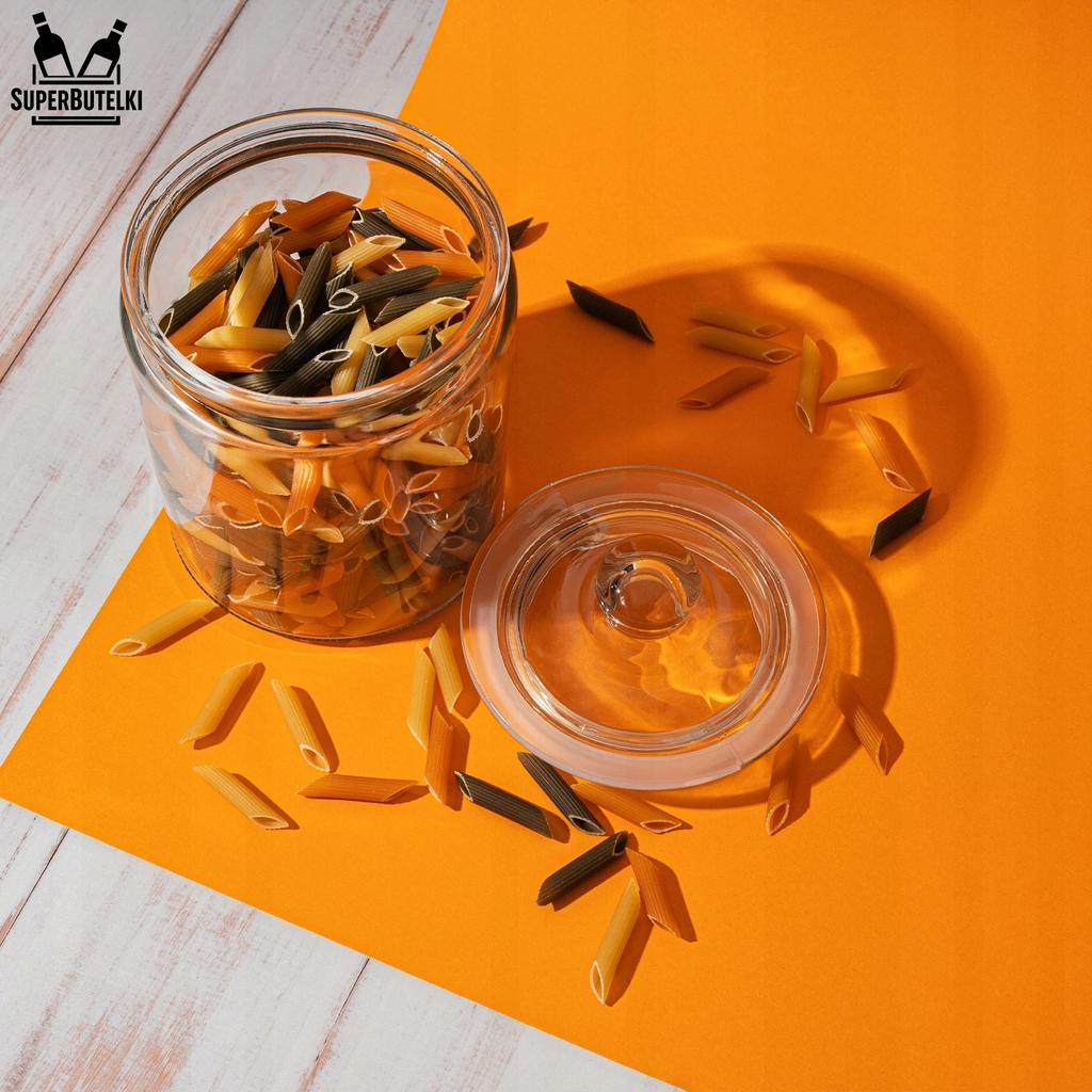 Set - 2x Glass Jar 2 L with Glass Lid