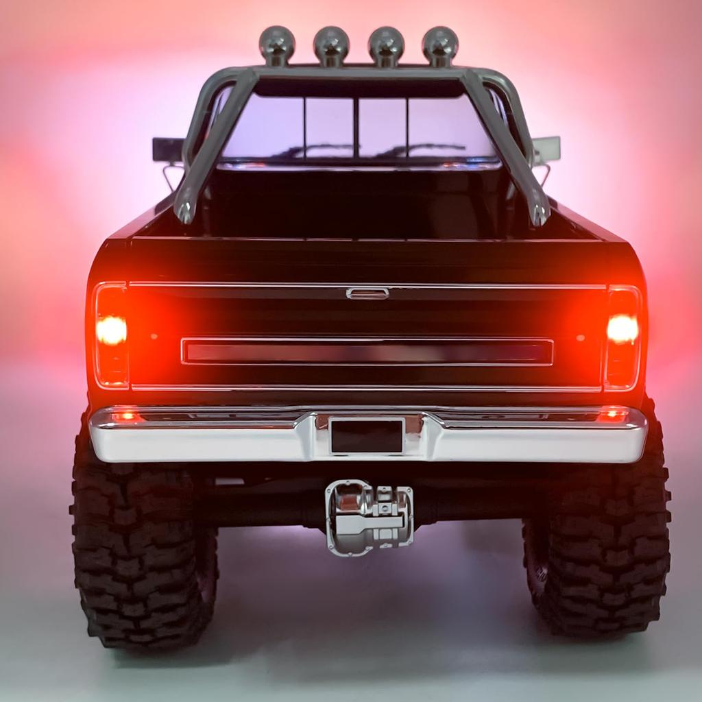 TRZX Resin RC Front & Rear LED Light Kit Headlights & Taillights Upgrade Parts for 1/18 Traxxas TRX4M F150 RC Crawler Car