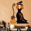 Wooden Halloween Hanging Ornaments for Party, Pumpkin Witch Wall for Home Decor