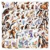 50 Chinese Style Waterproof Horse Stickers for Phone, Water Cup, Scratch-Resistant, Decorative, Children's Journal
