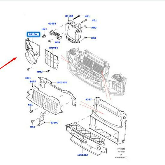 LR038054/LR038055 Intercooler Front Grille for 2013 Land Rover Range Rover Executive Model
