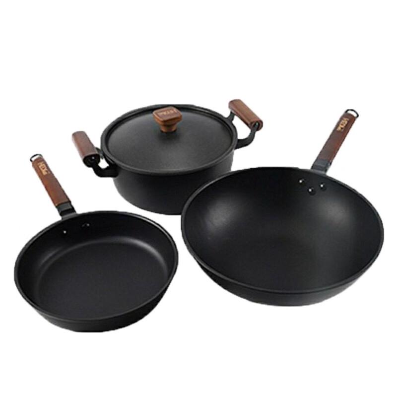 Kangbach Traditional Iron Pot 3-Piece Cookware Set