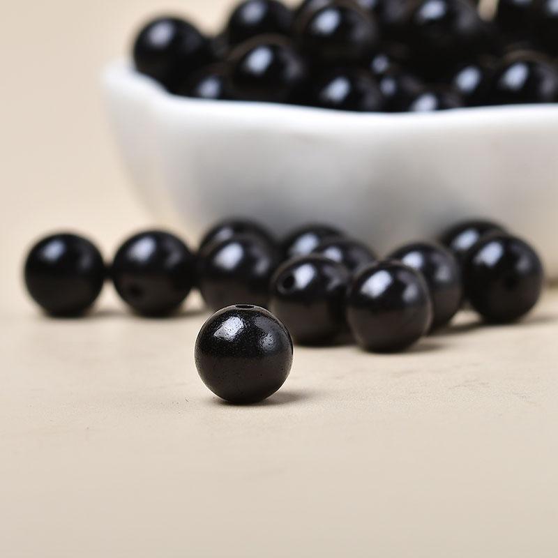 Ebony Wood Beads: 108-Piece DIY Handmade Buddhist Bracelet Spacer Set