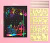 50sheet Thickened Scratching Paper Set A4/16k Color Graffiti Paper Children's Handmade Art Creative Drawing Art Drawing Supplies