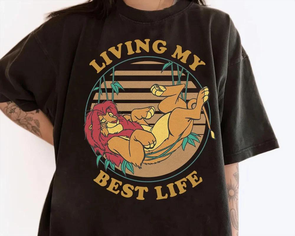 The Lion King Mufasa And Simba Living My Best Life TShirt 2025 S