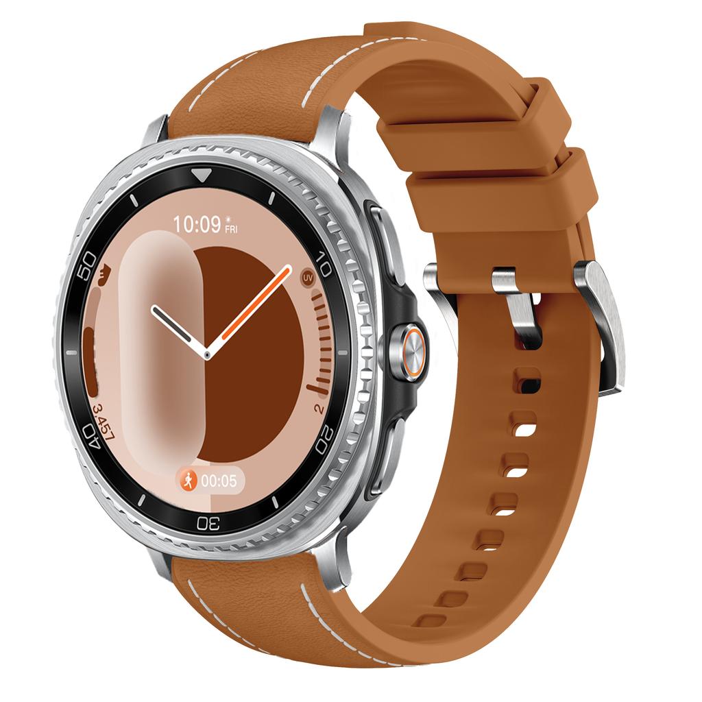 Original Silicone+Leather Strap for Samsung Galaxy Watch 8 Classic 46mm Comfortable Bracelet Galaxy Watch 8 40mm 44mm Wristband