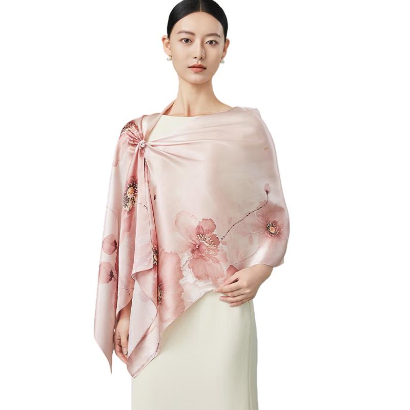 Shanghai Story 100% Mulberry Silk Printed Scarf 170x50cm
